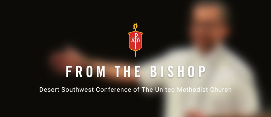 From the Bishop - black background header